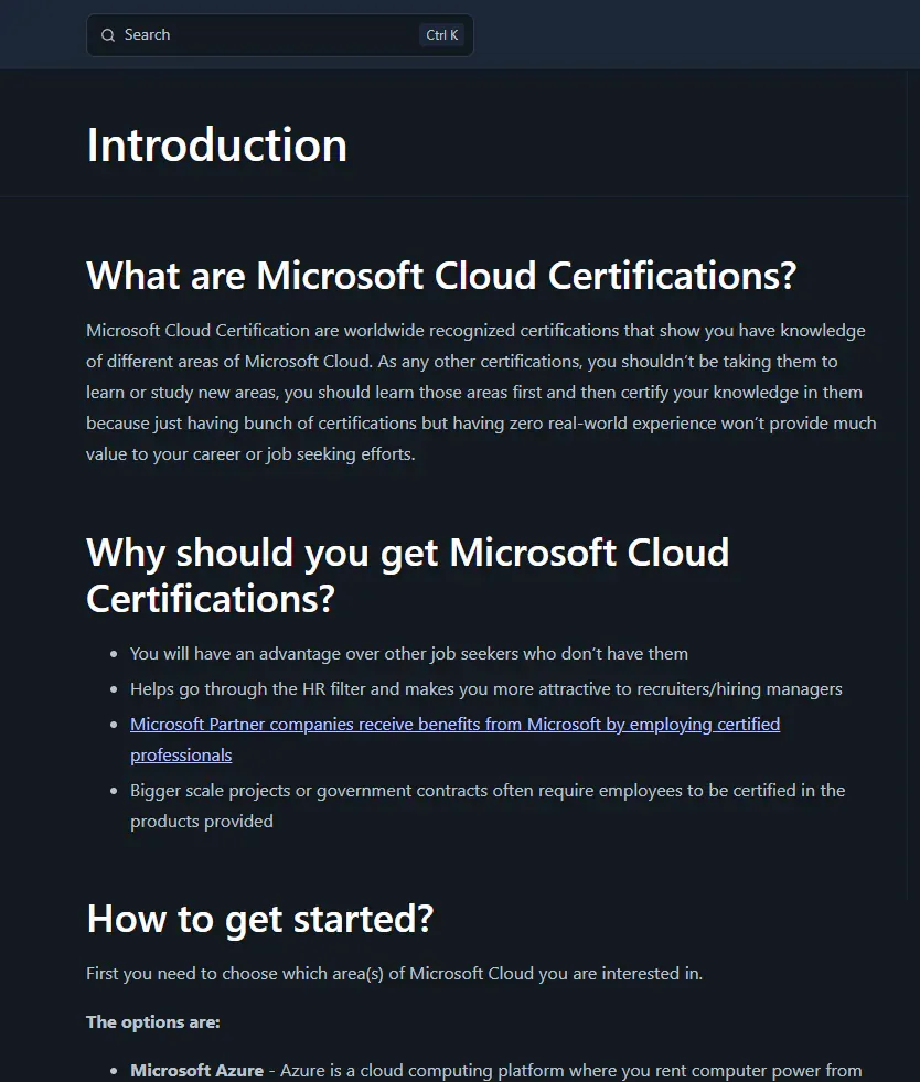 Certification roadmap and planning blueprints